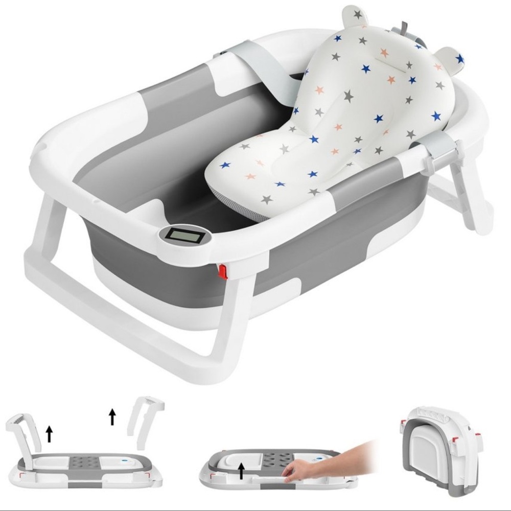 Collapsible baby bathtub